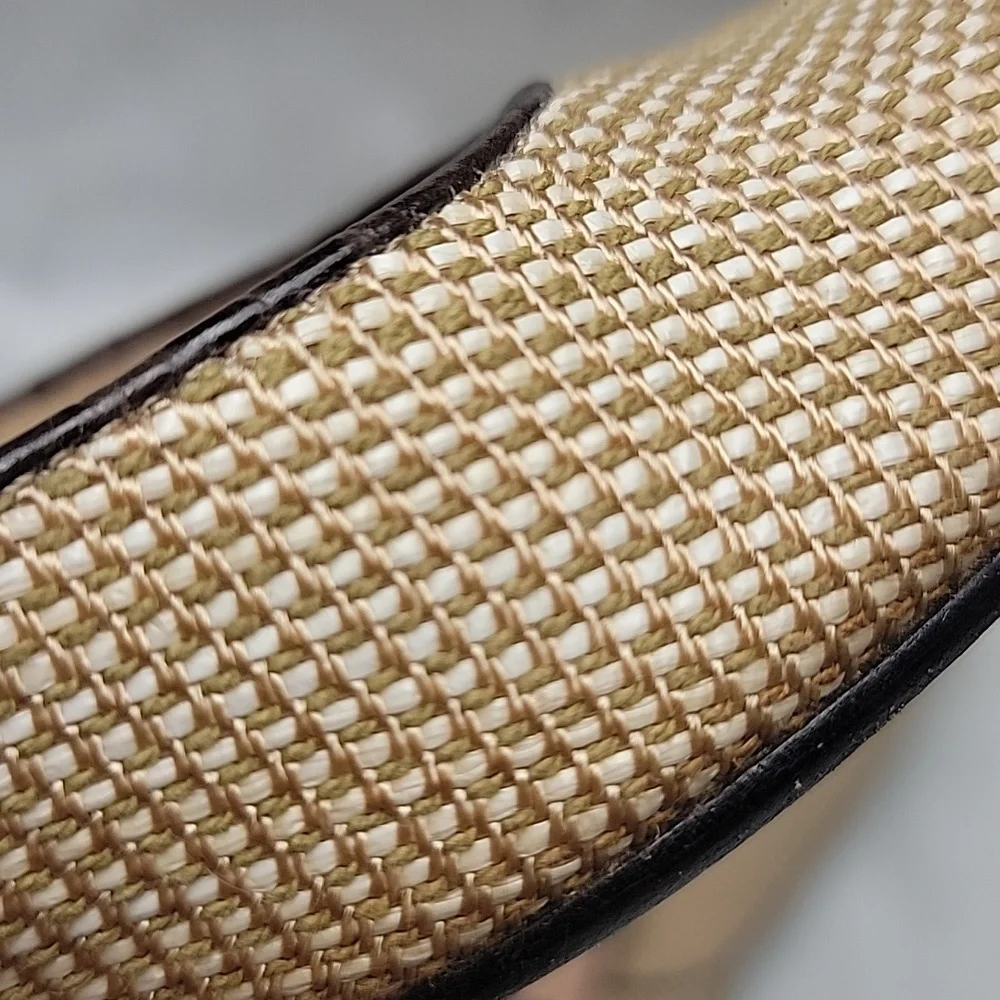 TALBOTS Gold Cream Metallic Tweed‎ Woven Square Toe Preppy Office Ballet Flats 6